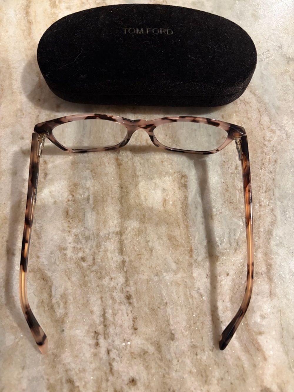 Tom Ford Light Tortoise Shell Frame, model TF5406 with branded case - Picture 5 of 6